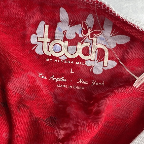 Touch by Alyssa Milano Chicago Cubs Women's V-Neck Top - Red and White - Picture 4 of 6